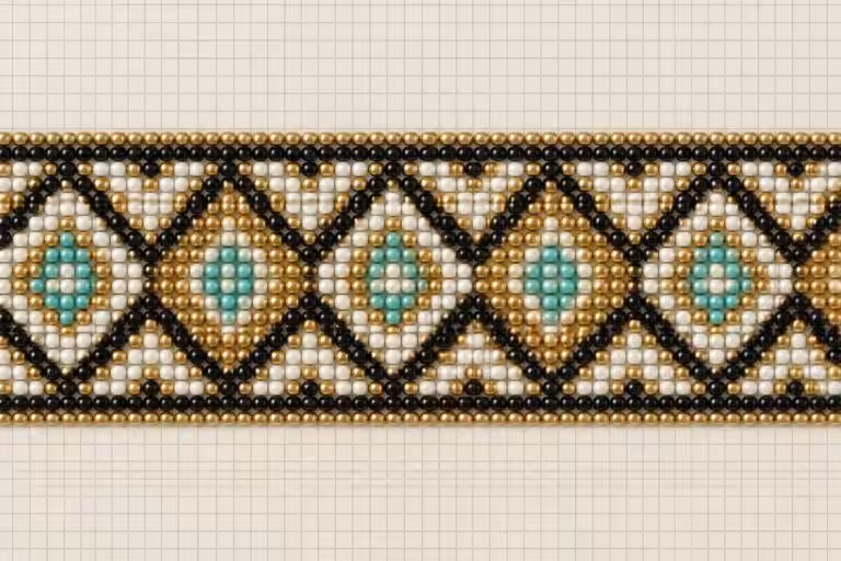 téléchargez gratuitement un schéma de bracelet en perles de rocaille avec une grille claire et facile à suivre pour créer vos bijoux personnalisés.